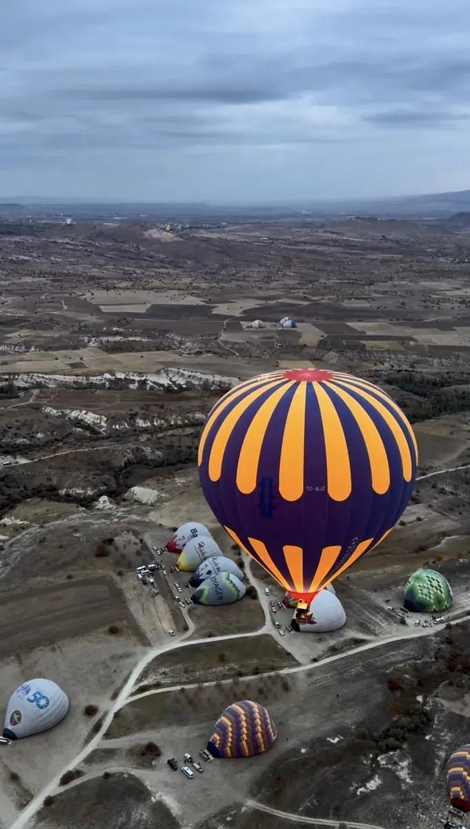 Zona de despegue antes del vuelo matinal